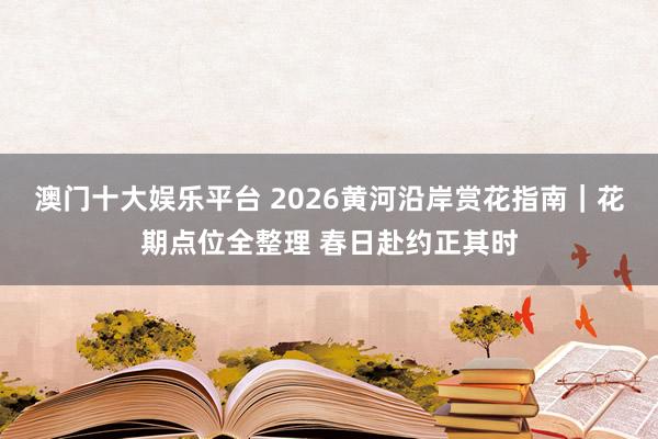 澳门十大娱乐平台 2026黄河沿岸赏花指南｜花期点位全整理 春日赴约正其时