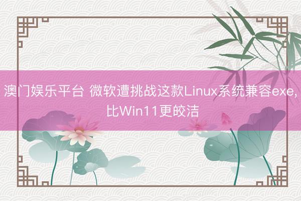 澳门娱乐平台 微软遭挑战这款Linux系统兼容exe, 比Win11更皎洁